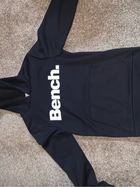 Bench Black Sweatshirt with White Logo Tag